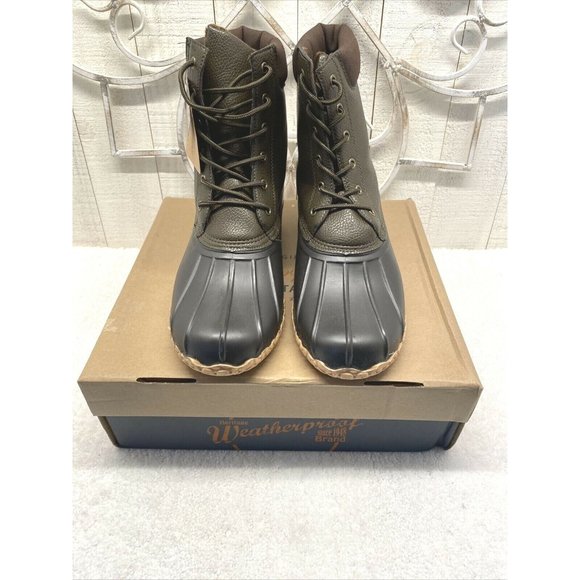 Weatherproof Men´s Adam Duck Boots Olive /Brown Sole...